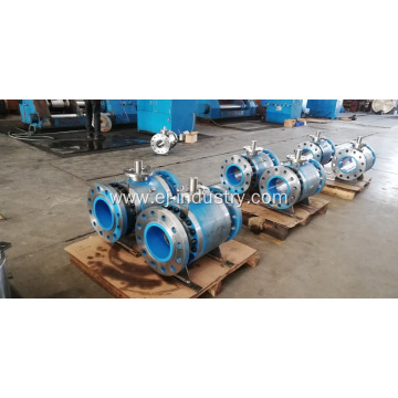 Epoxy coated trunnion ball valve